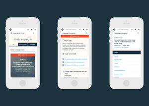 A montage of the redesigned platform on mobile devices.