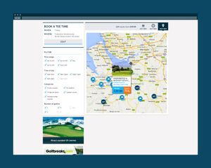 A user could also find courses via a map view as depicted in this image.