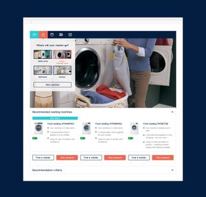 Prototype for a product selection experience.