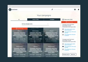 A dummy example of a campaign landing experience.