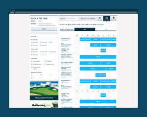 This image depicts a day view where a user could find a course by price during different times of day.