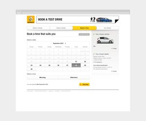 Showing an updated user journey for the 'Book A Test Drive' experience.