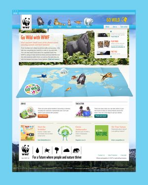 A full screenshot of the 'WWF – Go Wild' home screen.