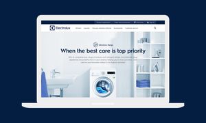 A desktop view of a product feature on the Electrolux SE website.