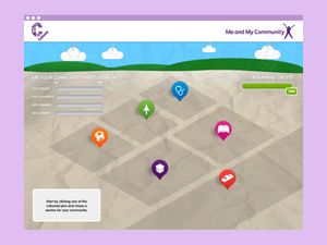 Empty state from the 'Me And My Community' Flash desktop game.