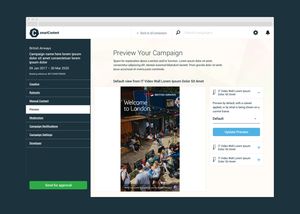 An example screenshot depicting how a user could preview their campaign before committing.
