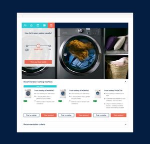 Prototype for a product selection experience.