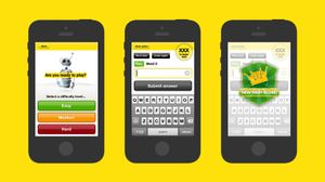 Various screenshots showing the iOS game