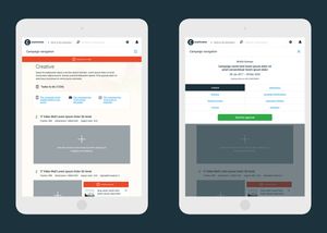 A montage of the redesigned platform on tablet devices.