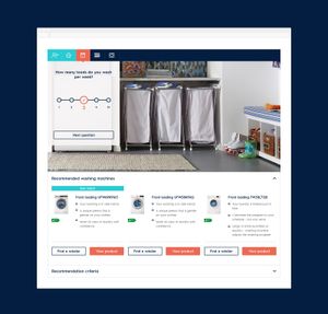 Prototype for a product selection experience.